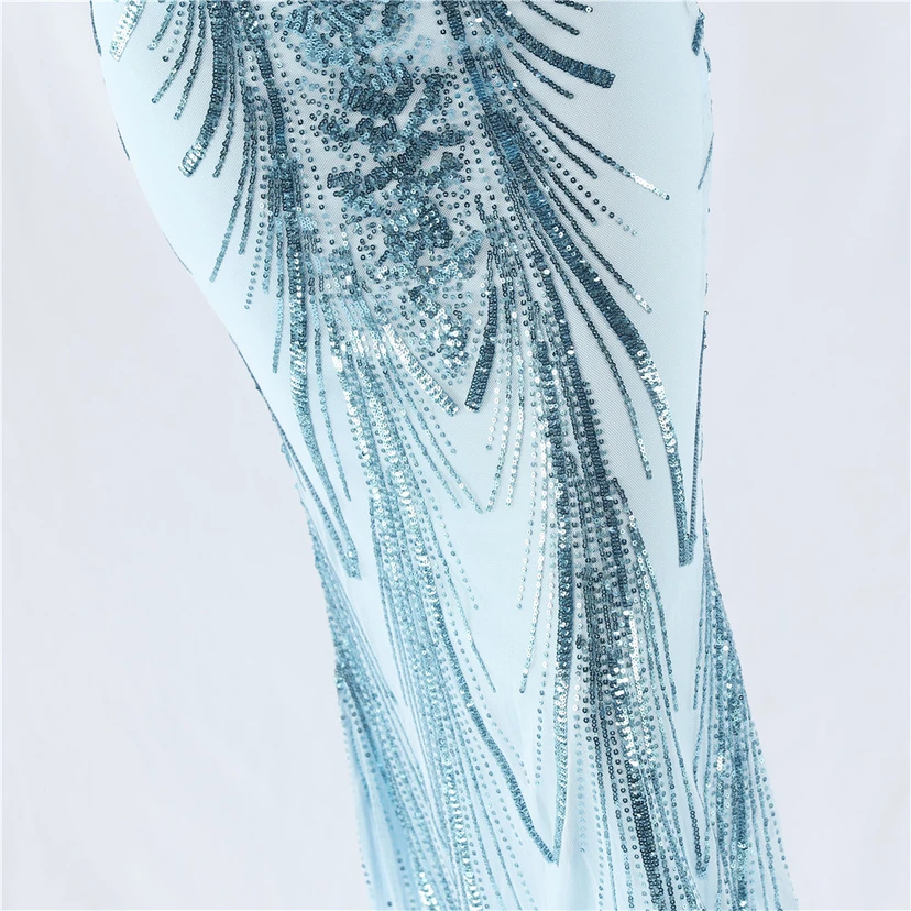 Waist-Reduced Fishbone Shaping Positioning Flower Sequined Anchor Sexy Beaded Suspender Evening Dress view 70