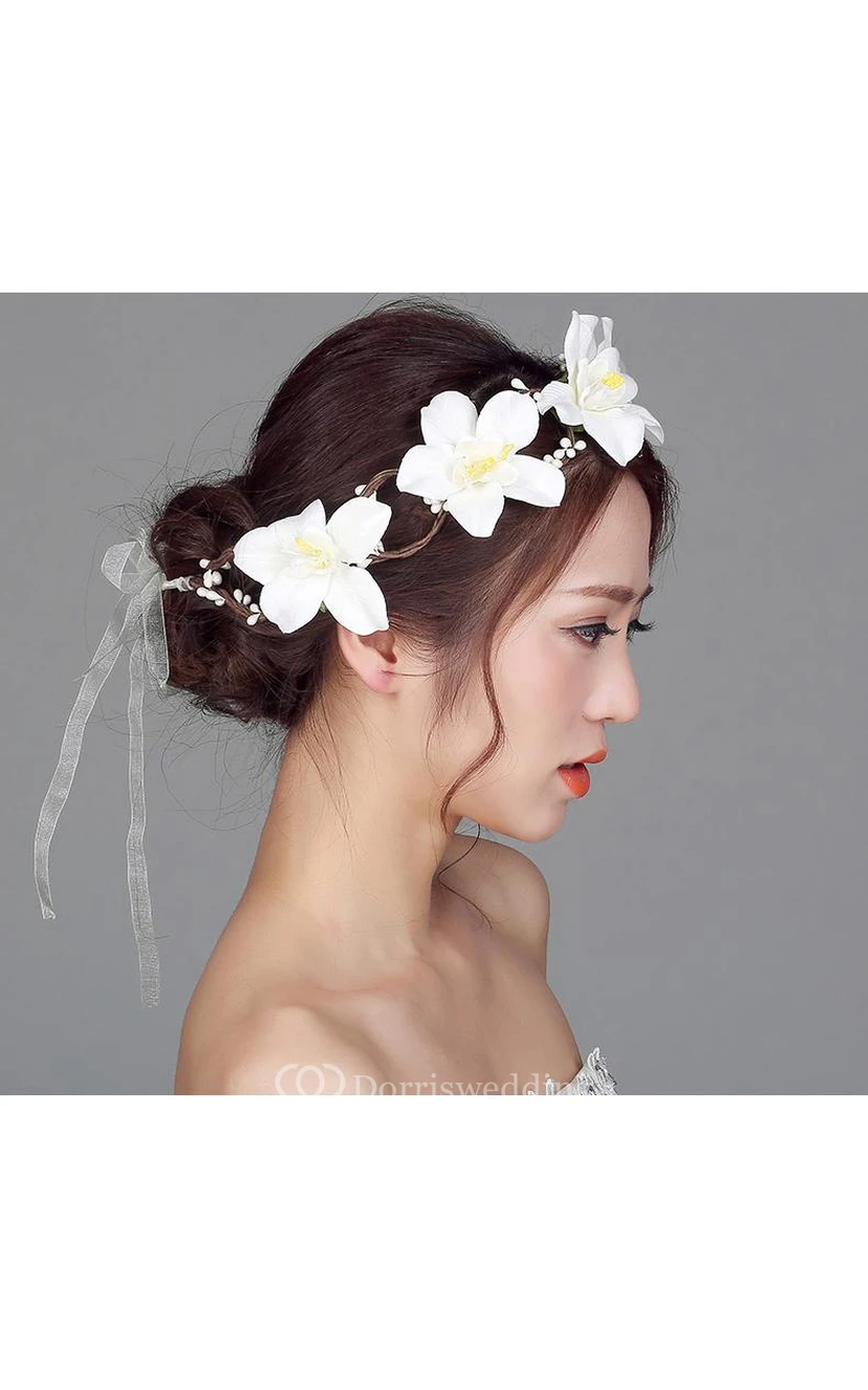 Flower Fairy Korean Flower Headdress Bride Wreath Heart Of The Female Flower Hair Wedding Holiday Jewelry view 2