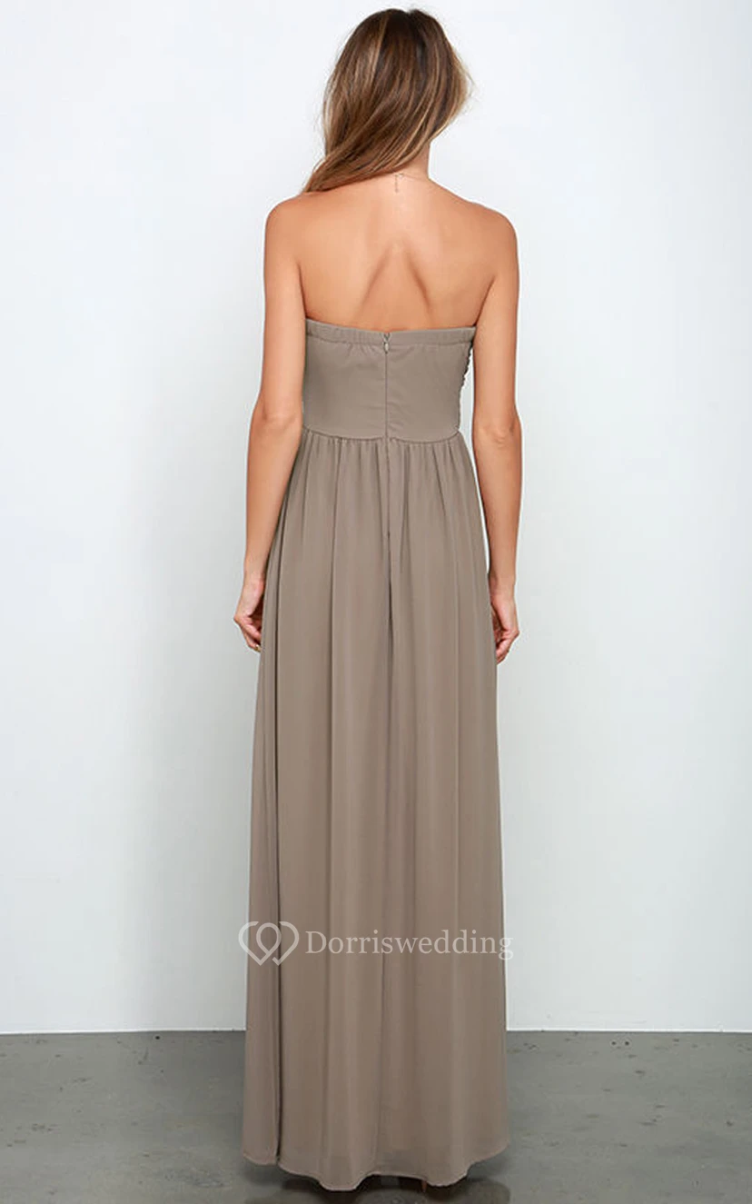 Chiffon Chic Dress With Crisscross Ruched Bodice view 22