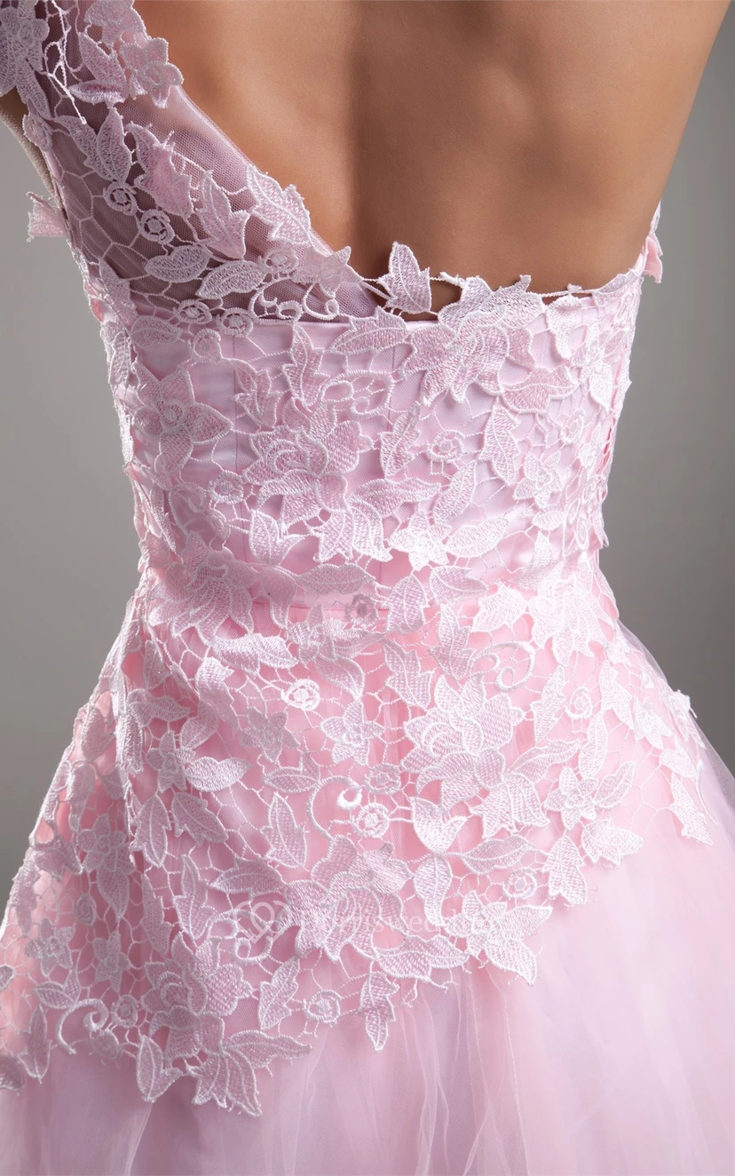 Edle, applizierte Mini-Kleider mit One-Shoulder-Ausschnitt, ärmellos und in A-Linie für besondere Anlässe view 6