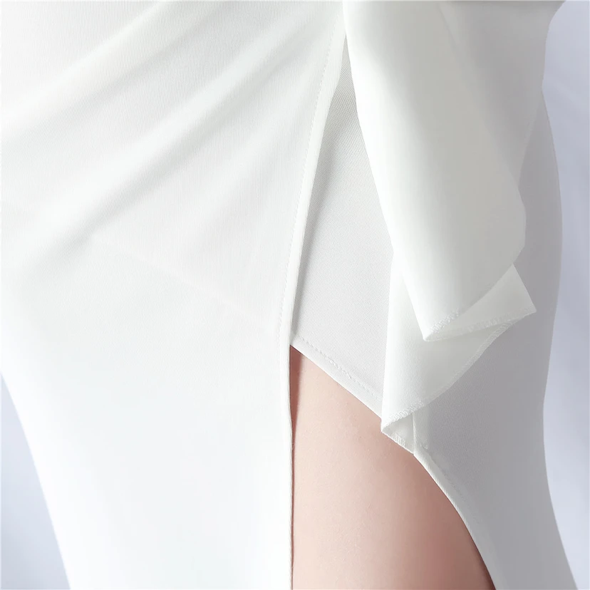 Exhibition Etiquette Bridesmaid Satin Sling Tube Top Evening Dress view 9