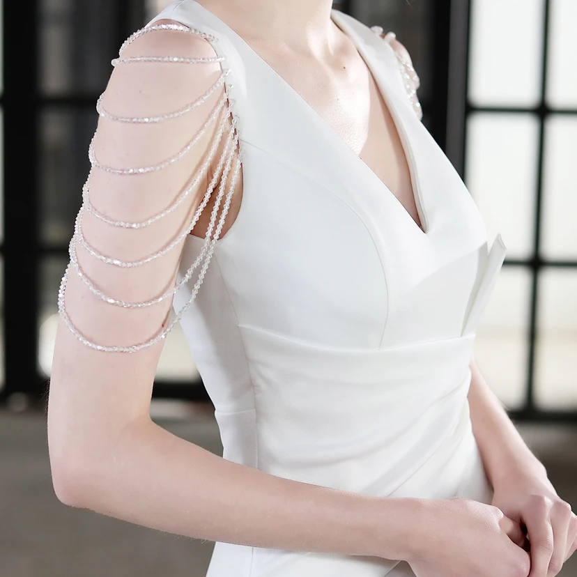 Toast Dress Bride Long Sling Thank-You Banquet Slim Fishtail Skirt Wedding Car Model Exhibition Dress view 69