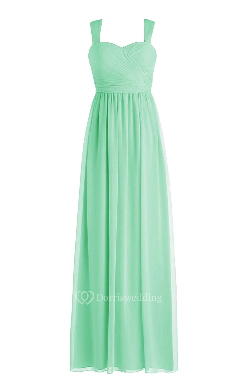 Straps Criss-cross Sheath Gown With Zipper Back