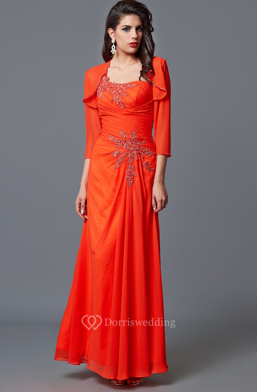 Elegant One Sided Draping Chiffon And Lace Formal Long Dress With