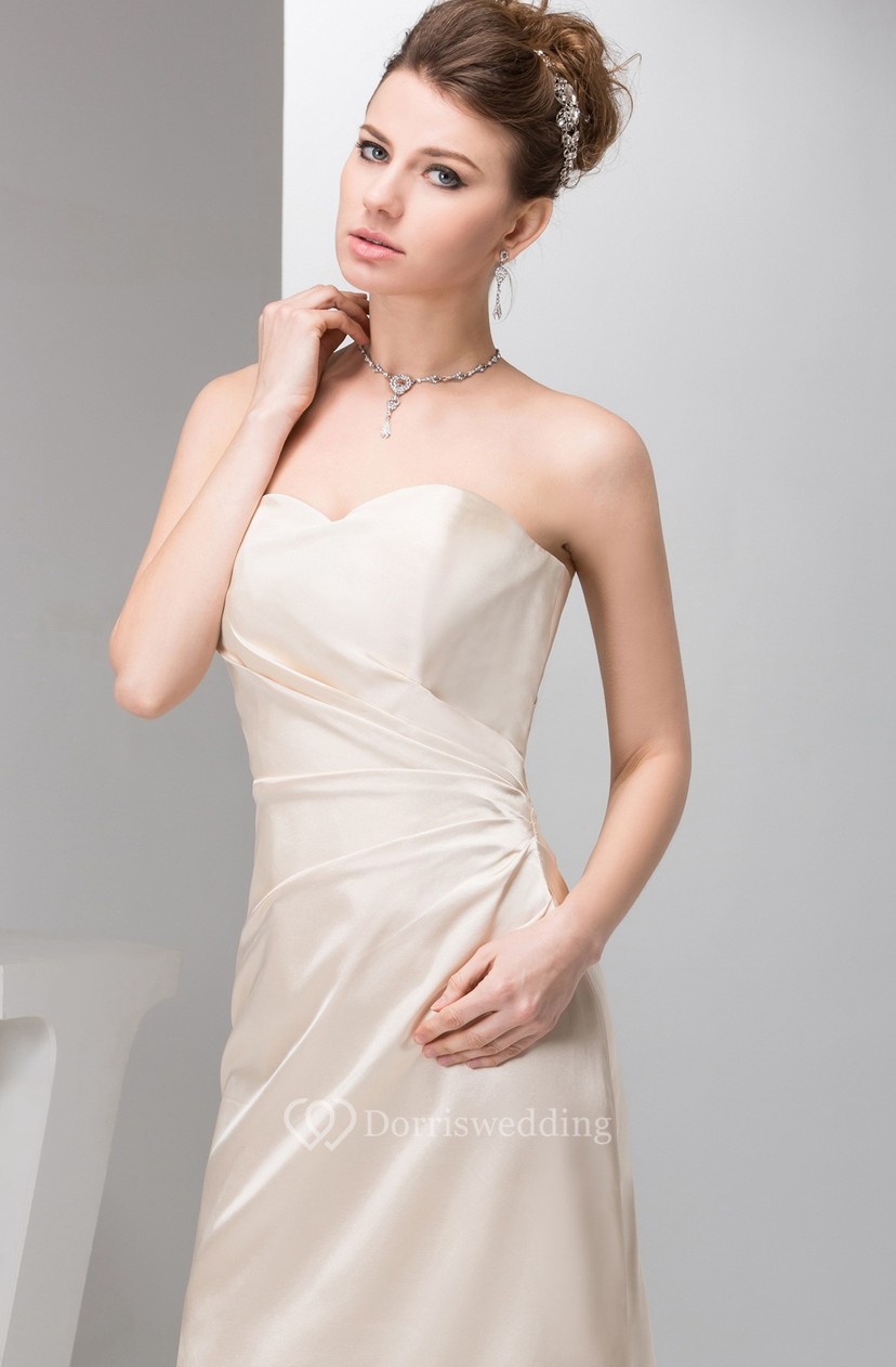 Sweetheart A Line Side Ruched Dress With Pick Up Dorris Wedding