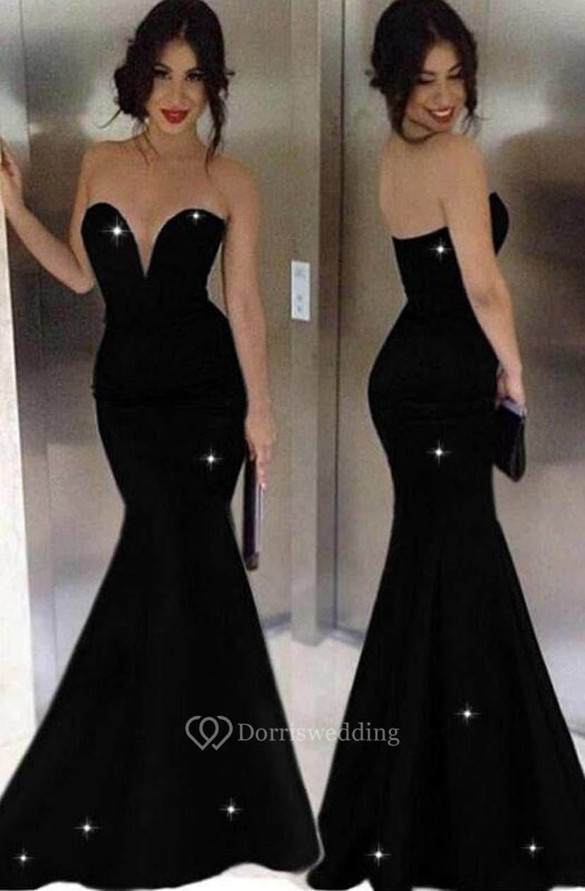 sexy black mermaid dress