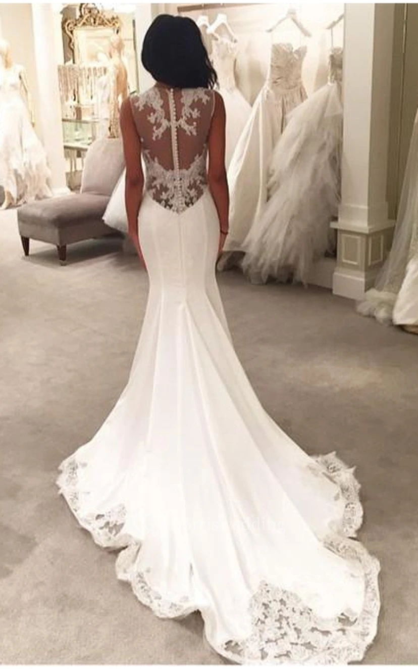 lace wedding dress with button back Wedding Dresses With Buttons Down The Back