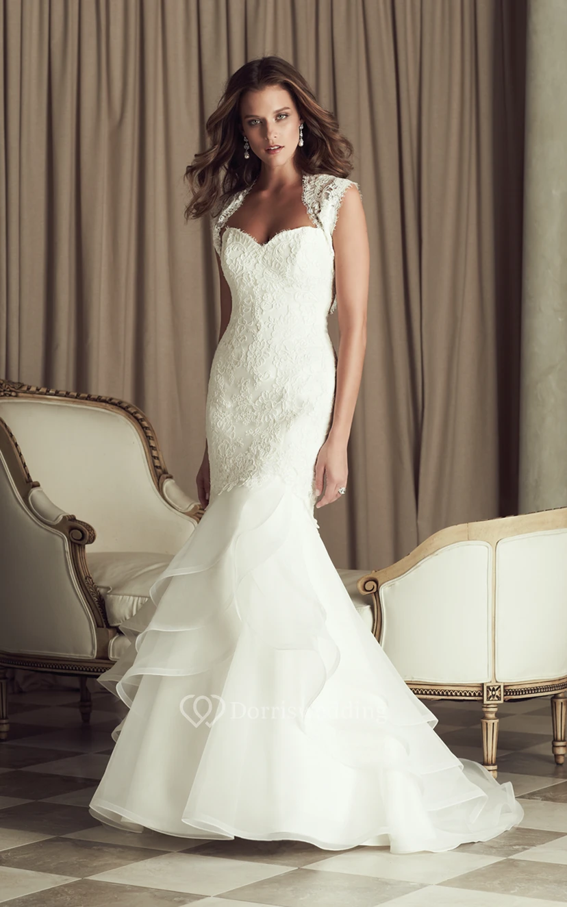 Queen Anne Neckline Mermaid Wedding Dresses Queen Anne Neckline Mermaid Wedding Dresses