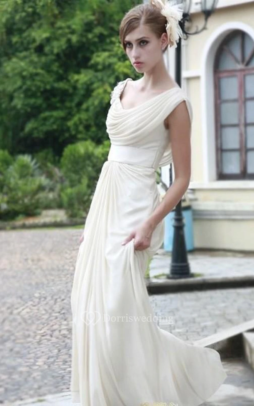 sachin and babi light blue dress Nouvelle Amsale Silk Crinkle Chiffon Bridesmaid Dress Gown Beige G629C  Womens 8