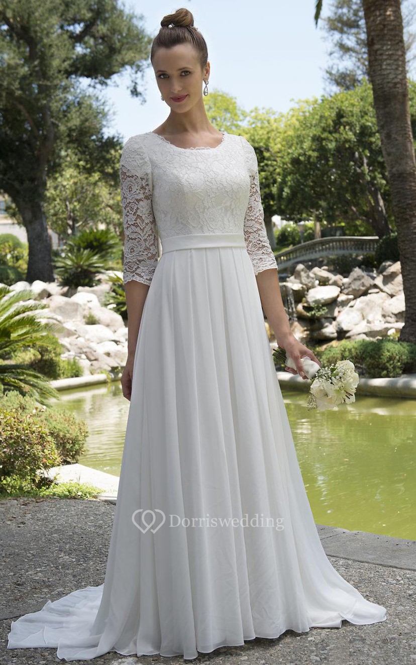 Modest beach wedding fashion dresses