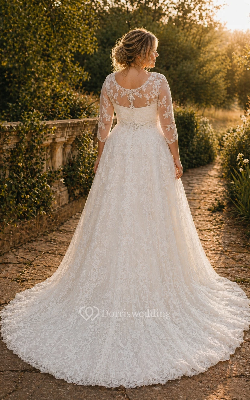lace wedding dress off the shoulder Off Shoulder Floral Lace Full A-Line Wedding Dress main image 0