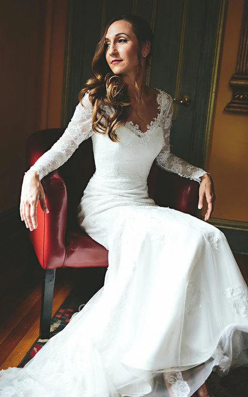 see through lace mermaid wedding dress Lace Mermaid Boho Wedding Dress with See-Through Train 28