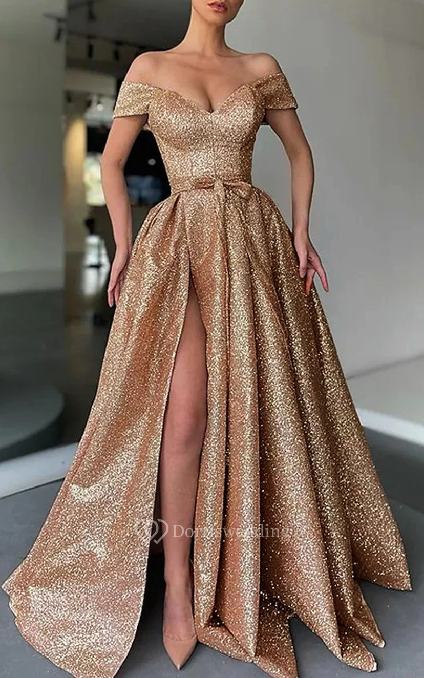 Grand Champagne Gold Reception Bridal Gown (D-01) – Ammara Khan, image size:828x1324