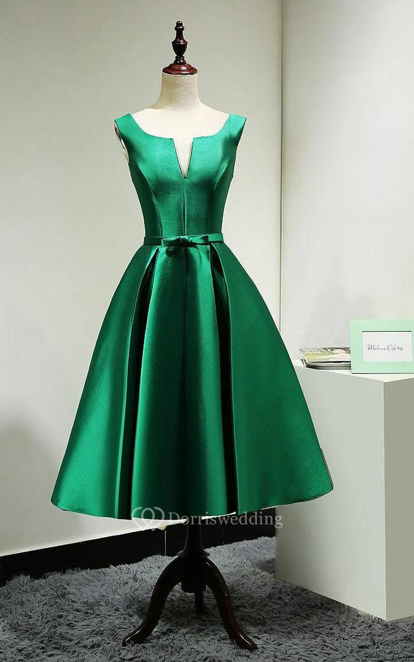 slim fit dress slacks RUCHED WAIST TEA DRESS in emerald – lisatelier.co